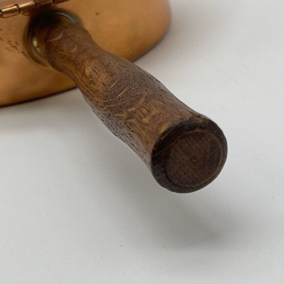 TELEFLORA Silent Butler Copper Les Bonbons Wood Handle Hinged Lid Crumb Catcher - Picture 14 of 14